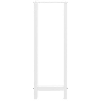 Bartischbeine Weiß 2 Stk. 50x(110-111) cm Stahl