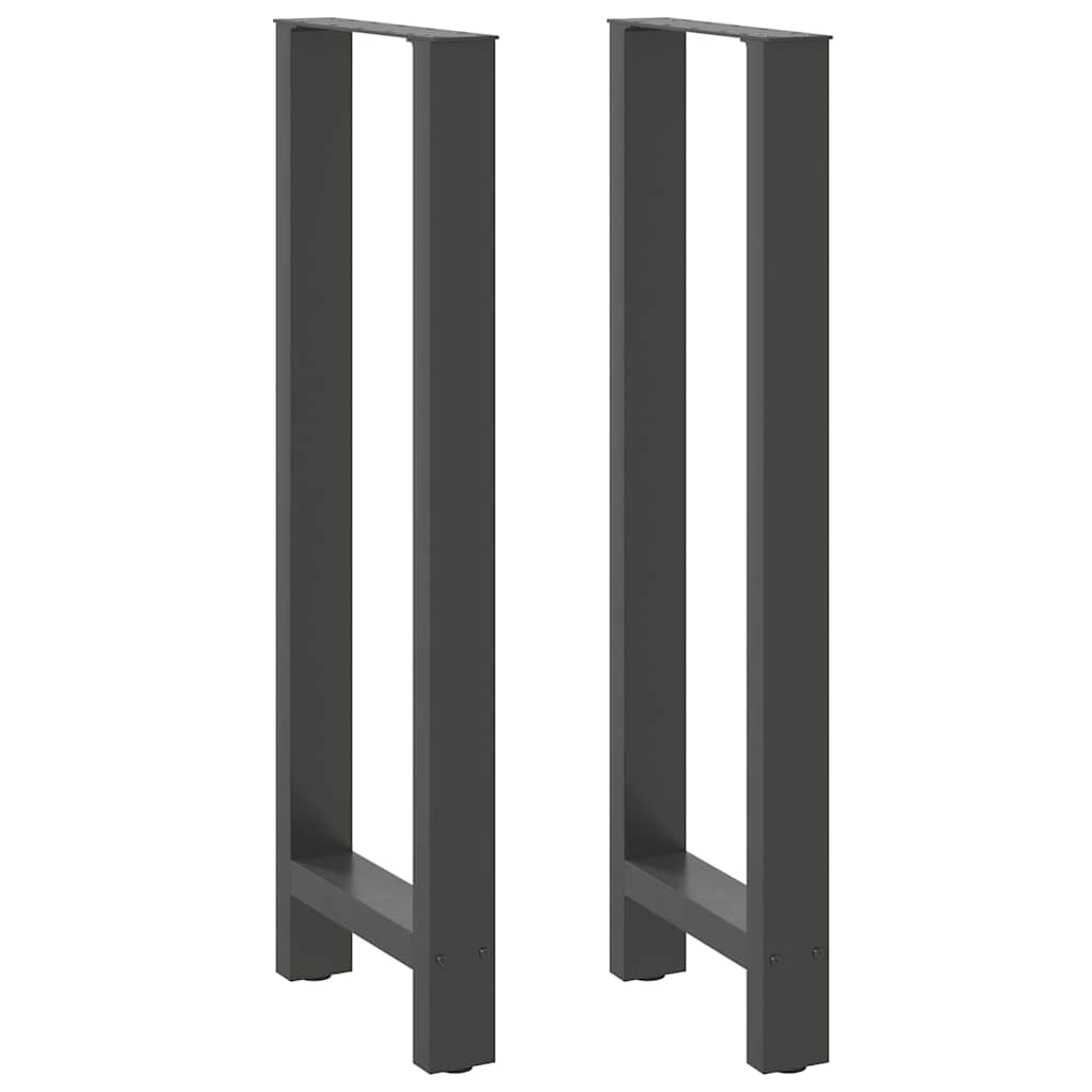 vidaXL Bartischbeine Anthrazit 2 Stk. 50x(110-111) cm Stahl