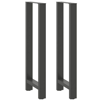 vidaXL Bartischbeine Anthrazit 2 Stk. 50x(110-111) cm Stahl