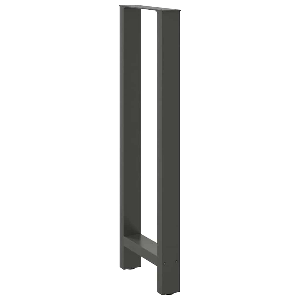 vidaXL Bartischbeine Anthrazit 2 Stk. 50x(110-111) cm Stahl