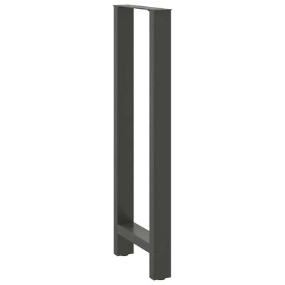 vidaXL Bartischbeine Anthrazit 2 Stk. 50x(110-111) cm Stahl