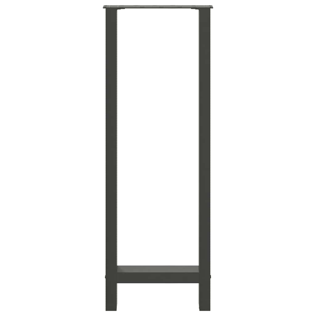 vidaXL Bartischbeine Anthrazit 2 Stk. 50x(110-111) cm Stahl