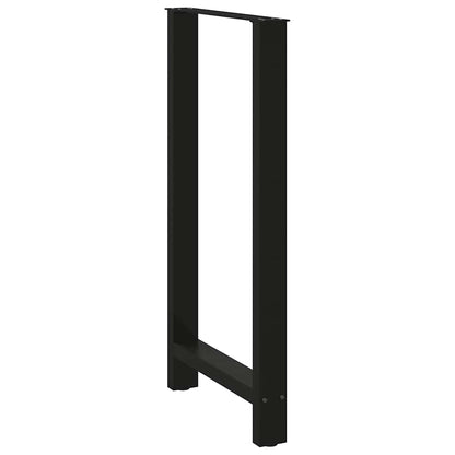 vidaXL Bartischbeine Schwarz 2 Stk. 60x(110-111) cm Stahl
