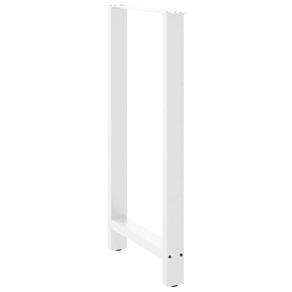 vidaXL Bartischbeine Weiß 2 Stk. 60x(110-111) cm Stahl