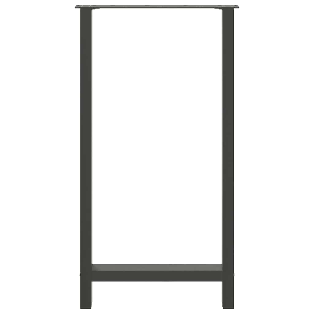 vidaXL Bartischbeine Anthrazit 2 Stk. 60x(110-111) cm Stahl