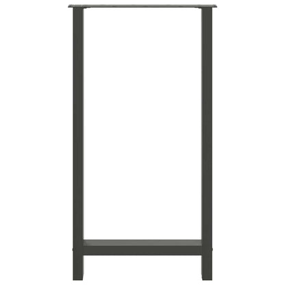 vidaXL Bartischbeine Anthrazit 2 Stk. 60x(110-111) cm Stahl