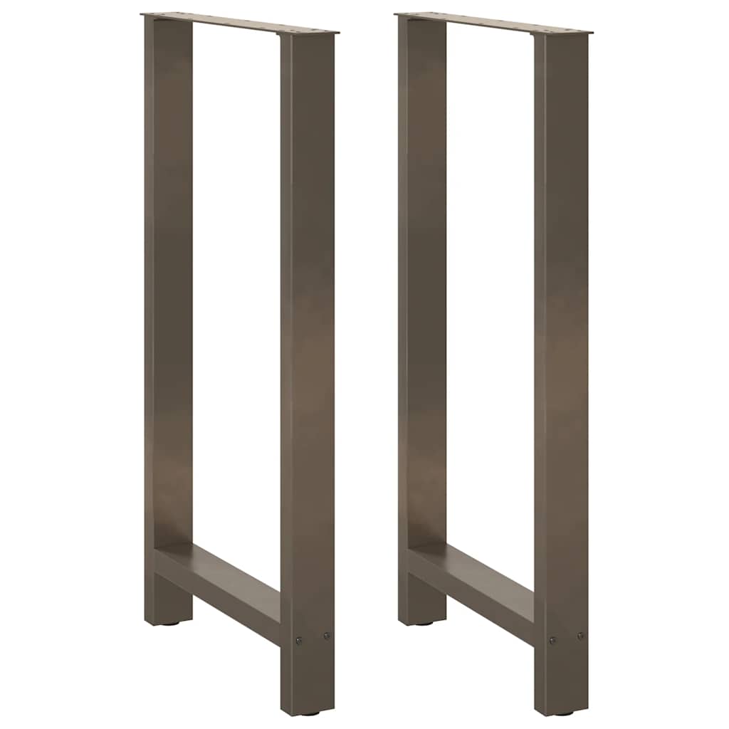 vidaXL Pieds de table de bar Acier brut 2 pcs 60x(110-111) cm Acier