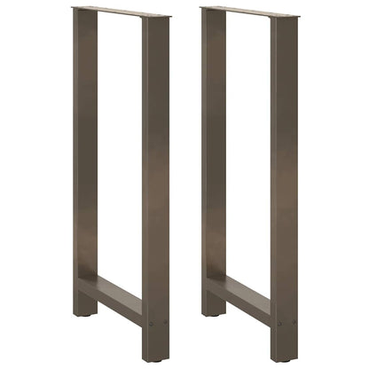 vidaXL Pieds de table de bar Acier brut 2 pcs 60x(110-111) cm Acier
