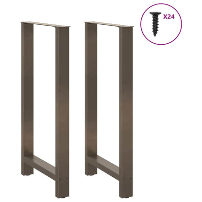 vidaXL Pieds de table de bar Acier brut 2 pcs 60x(110-111) cm Acier