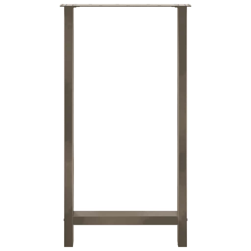 vidaXL Pieds de table de bar Acier brut 2 pcs 60x(110-111) cm Acier