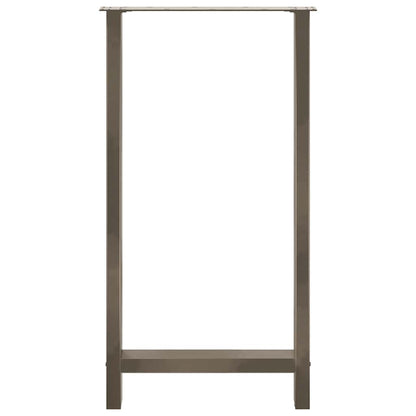 vidaXL Pieds de table de bar Acier brut 2 pcs 60x(110-111) cm Acier
