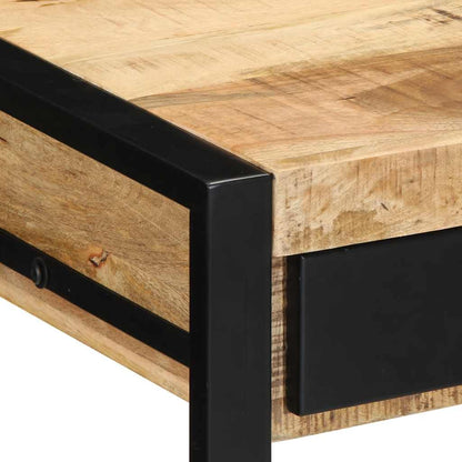 vidaXL Schreibtisch 100x50x75 cm Raues Massivholz Mango