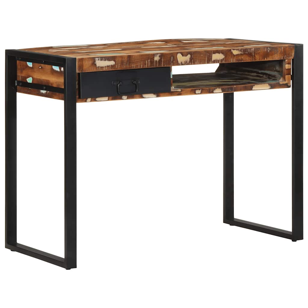 vidaXL Schreibtisch Mehrfarbig 100x50x75 cm Massivholz Altholz