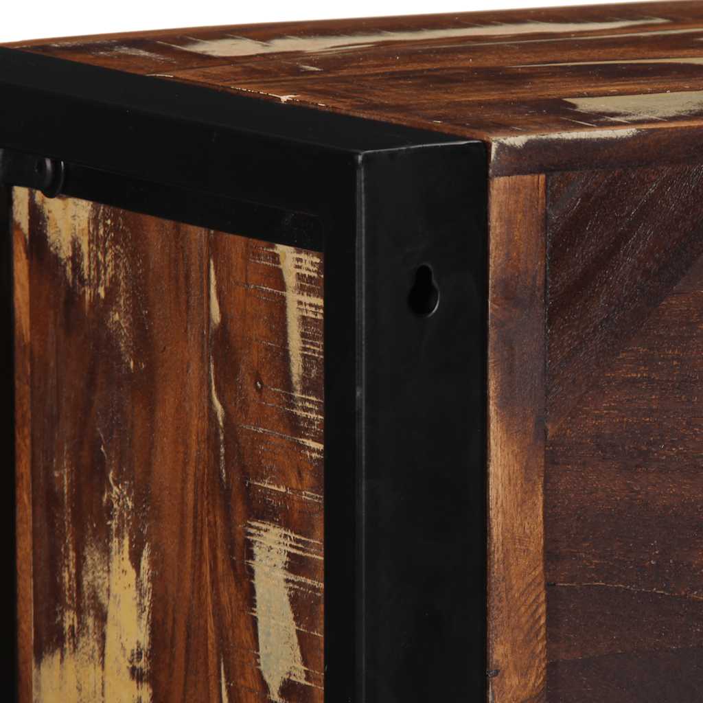 vidaXL TV-Schrank Mehrfarbig 80x30x25 cm Altholz Massiv