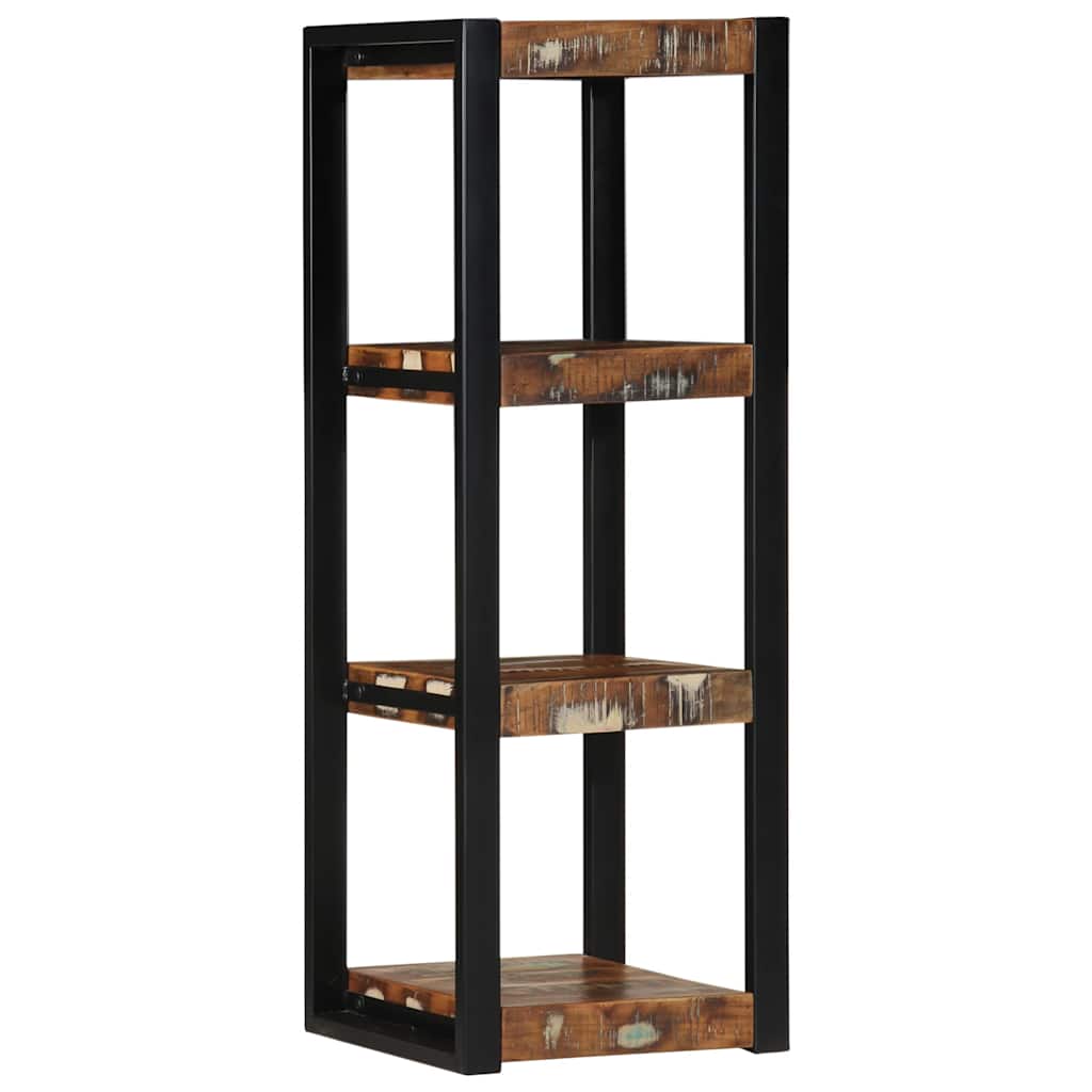 vidaXL Wandregal Mehrfarbig 35x35x100 cm Altholz Massivholz