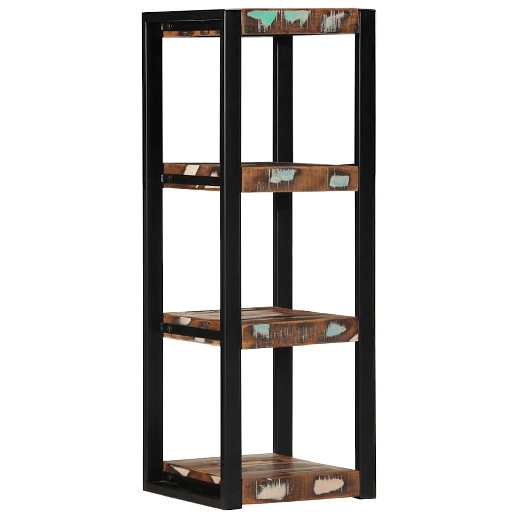 vidaXL Wandregal Mehrfarbig 35x35x100 cm Altholz Massivholz