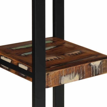 vidaXL Wandregal Mehrfarbig 35x35x100 cm Altholz Massivholz