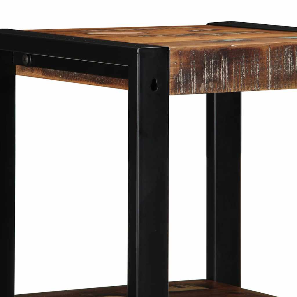 vidaXL Wandregal Mehrfarbig 35x35x100 cm Altholz Massivholz