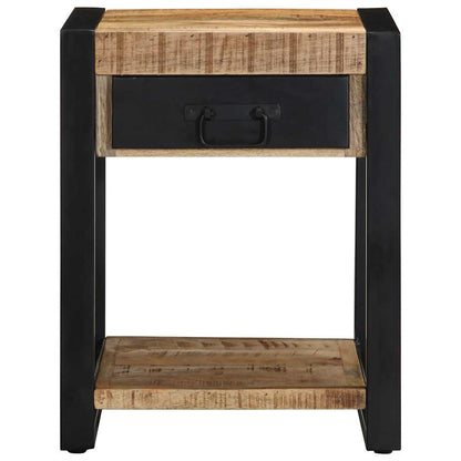 vidaXL Beistelltisch 40x40x50 cm Raues Massivholz Mango