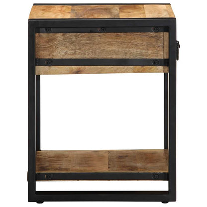 vidaXL Beistelltisch 40x40x50 cm Raues Massivholz Mango