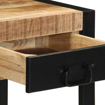 vidaXL Beistelltisch 40x40x50 cm Raues Massivholz Mango