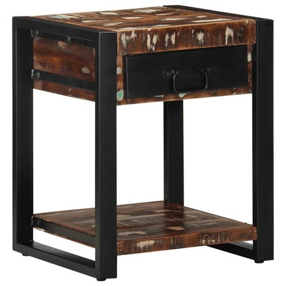 vidaXL Beistelltisch Mehrfarbig 40x40x50 cm Altholz Massiv