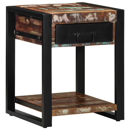 vidaXL Beistelltisch Mehrfarbig 40x40x50 cm Altholz Massiv