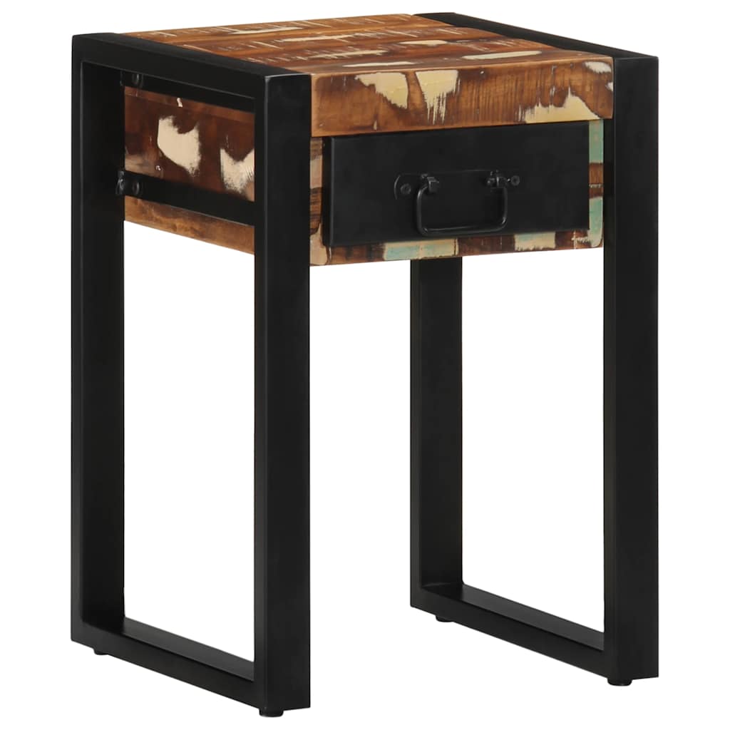 vidaXL Beistelltisch Mehrfarbig 35x35x50 cm Altholz Massiv