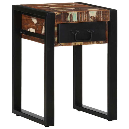 vidaXL Beistelltisch Mehrfarbig 35x35x50 cm Altholz Massiv