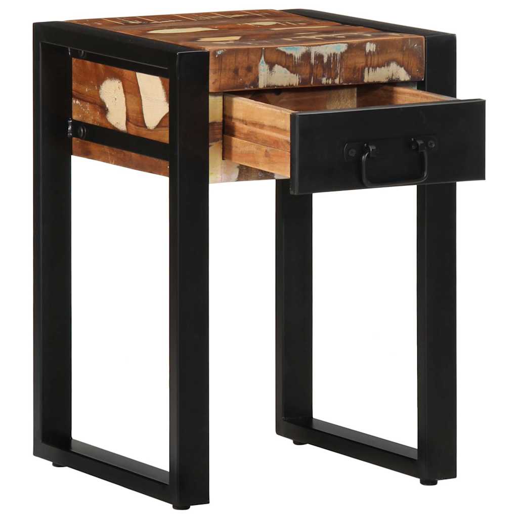 vidaXL Beistelltisch Mehrfarbig 35x35x50 cm Altholz Massiv