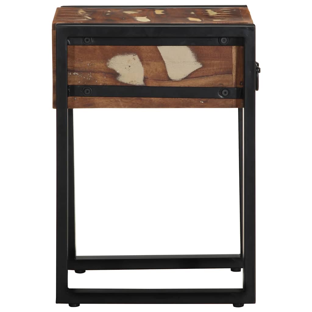 vidaXL Beistelltisch Mehrfarbig 35x35x50 cm Altholz Massiv