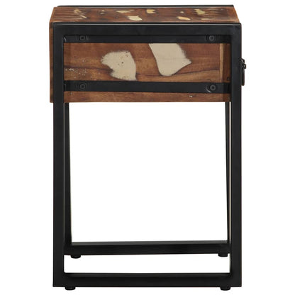 vidaXL Beistelltisch Mehrfarbig 35x35x50 cm Altholz Massiv