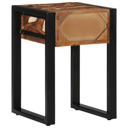 vidaXL Beistelltisch Mehrfarbig 35x35x50 cm Altholz Massiv