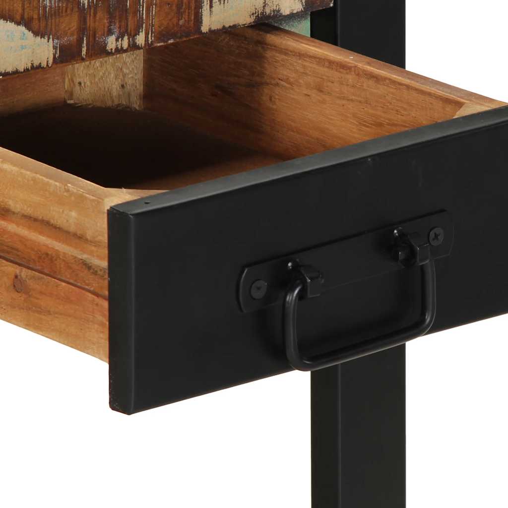 vidaXL Beistelltisch Mehrfarbig 35x35x50 cm Altholz Massiv