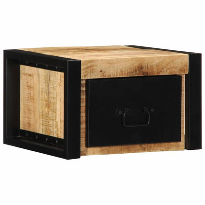 vidaXL Nachttische 2 Stk. 40x35x25 cm Raues Mango-Massivholz