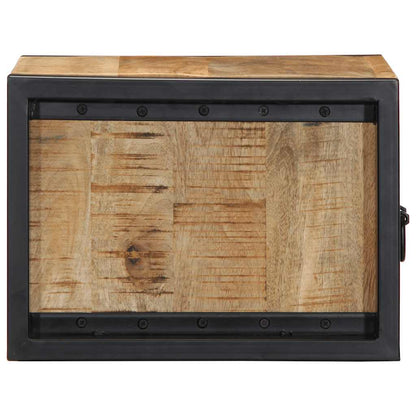 vidaXL Nachttische 2 Stk. 40x35x25 cm Raues Mango-Massivholz