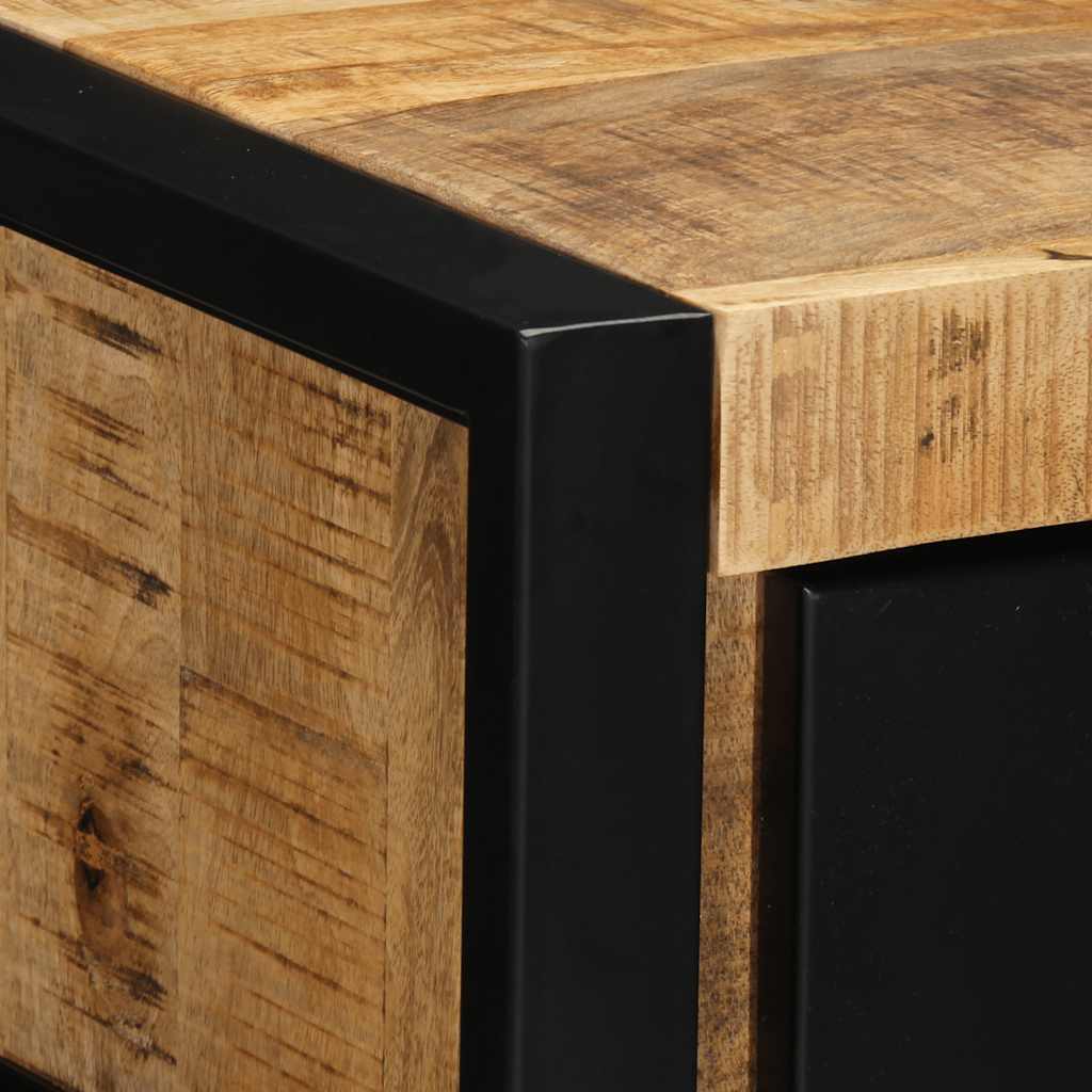 vidaXL Nachttische 2 Stk. 40x35x25 cm Raues Mango-Massivholz