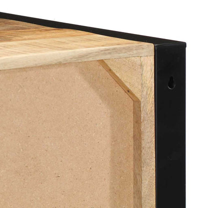 vidaXL Nachttische 2 Stk. 40x35x25 cm Raues Mango-Massivholz