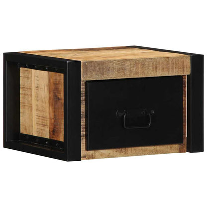 vidaXL Nachttische 2 Stk. 40x35x25 cm Raues Mango-Massivholz