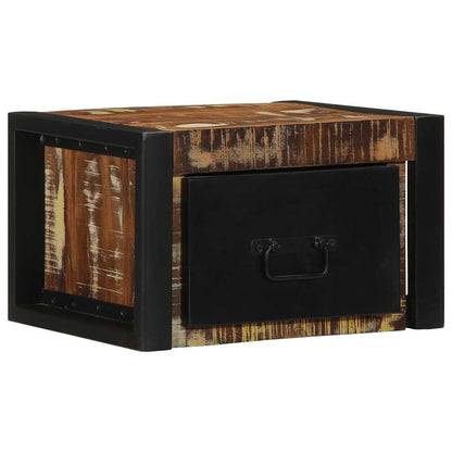 vidaXL Nachttische 2 Stk. Mehrfarbig 40x35x25 cm Altholz Massivholz