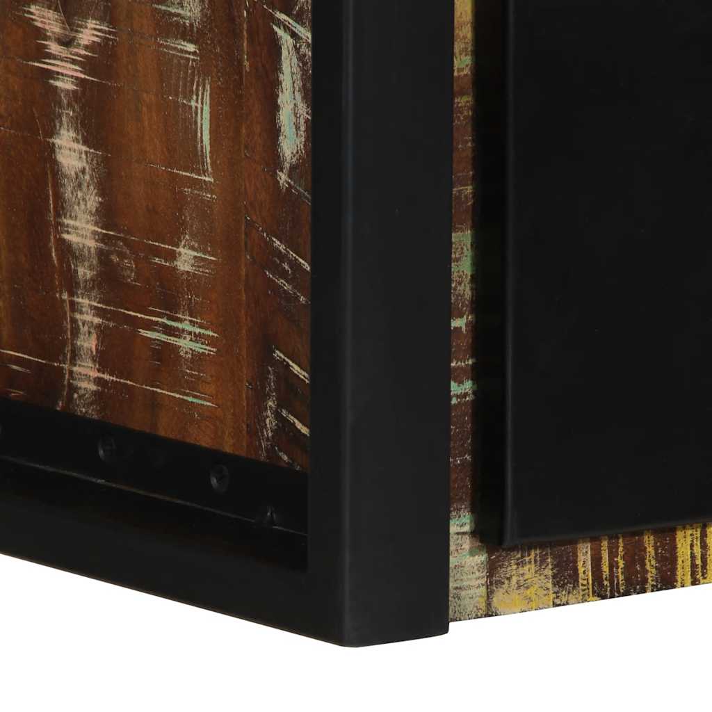 vidaXL Nachttische 2 Stk. Mehrfarbig 40x35x25 cm Altholz Massivholz