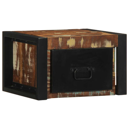 vidaXL Nachttische 2 Stk. Mehrfarbig 40x35x25 cm Altholz Massivholz