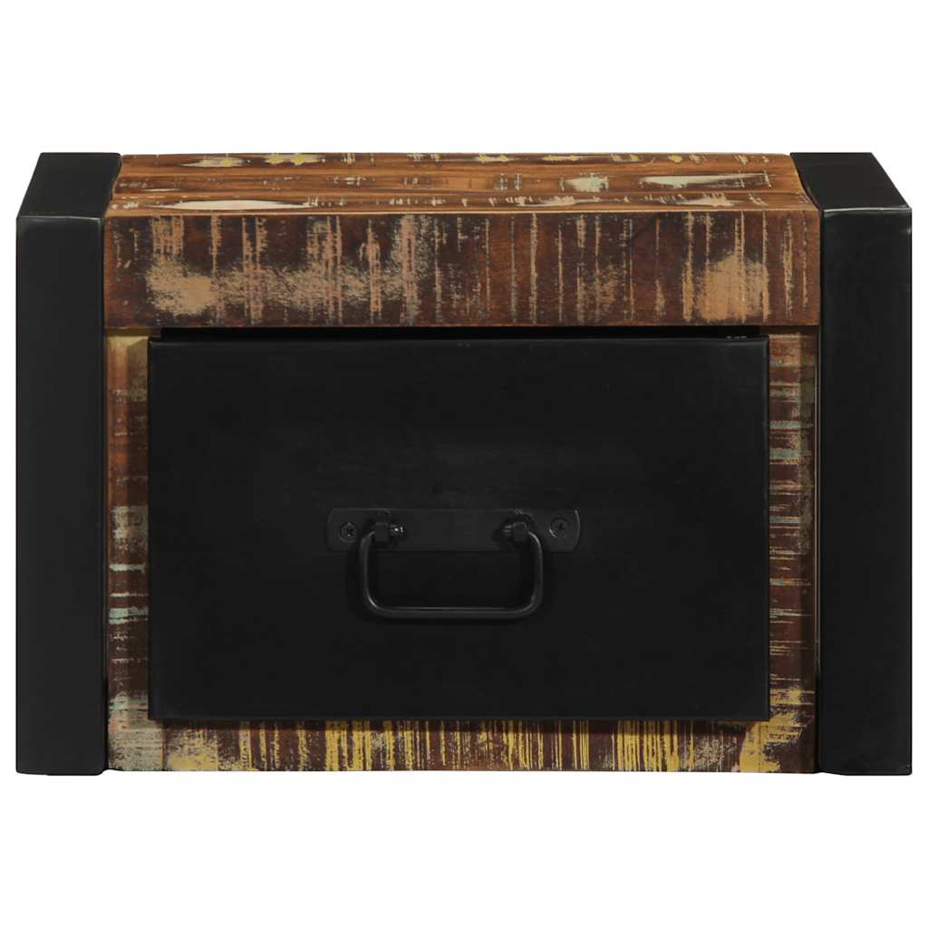 vidaXL Nachttische 2 Stk. Mehrfarbig 40x35x25 cm Altholz Massivholz