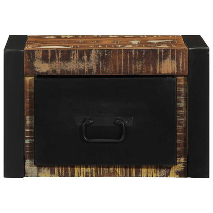 vidaXL Nachttische 2 Stk. Mehrfarbig 40x35x25 cm Altholz Massivholz