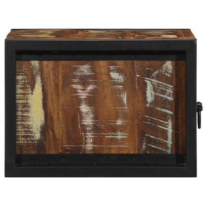vidaXL Nachttische 2 Stk. Mehrfarbig 40x35x25 cm Altholz Massivholz