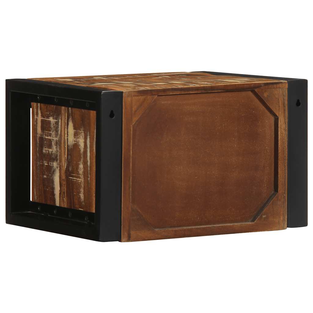 vidaXL Nachttische 2 Stk. Mehrfarbig 40x35x25 cm Altholz Massivholz
