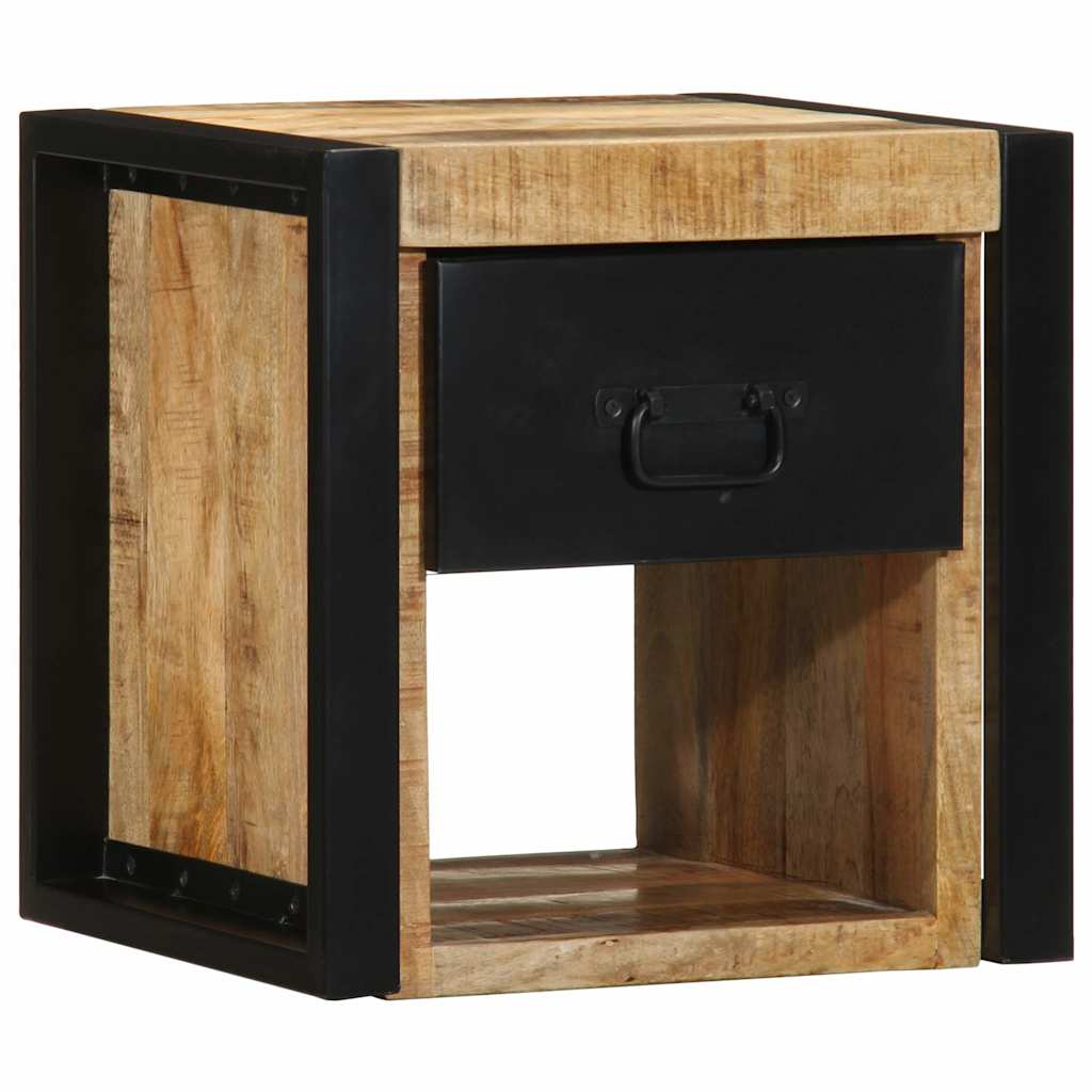 vidaXL Nachttisch 40x35x40 cm Raues Mango-Massivholz