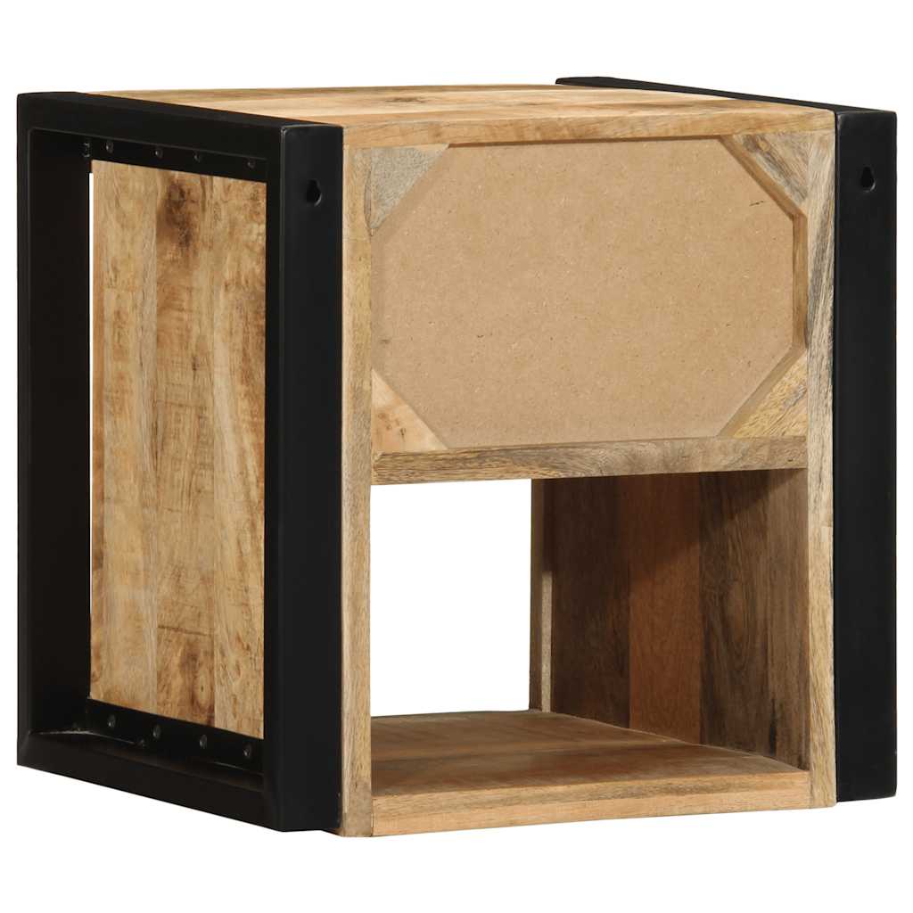 vidaXL Nachttisch 40x35x40 cm Raues Mango-Massivholz