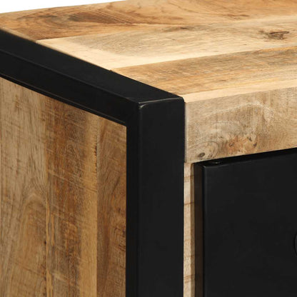 vidaXL Nachttisch 40x35x40 cm Raues Mango-Massivholz