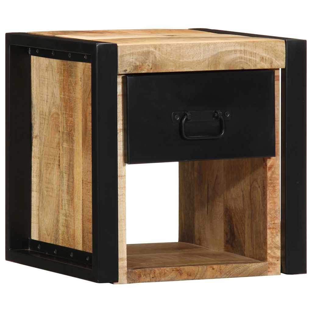 vidaXL Nachttische 2 Stk. 40x35x40 cm Raues Mango-Massivholz